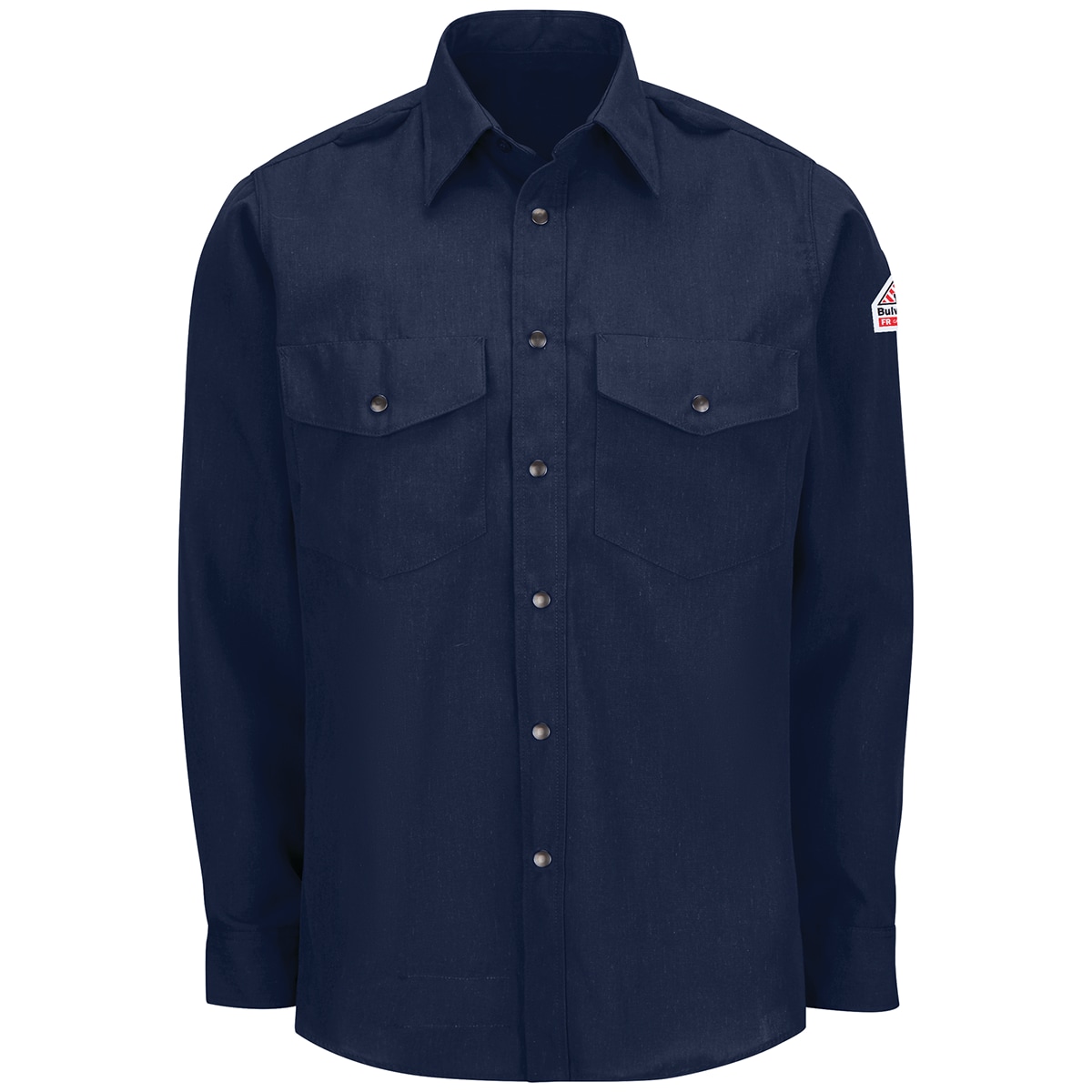 Bulwark Lightweight Nomex FR Snap-Front Shirt in Navy